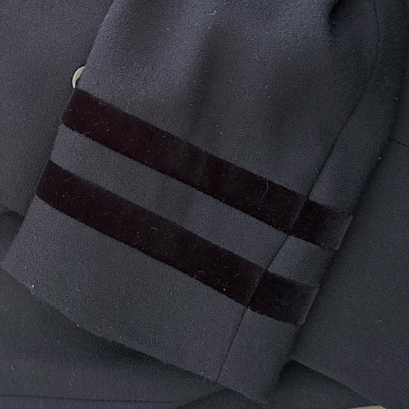 Kasper A.S.L. Navy Blue Suit Jacket Blazer with Velvet Details Size 6 - Picture 2 of 9